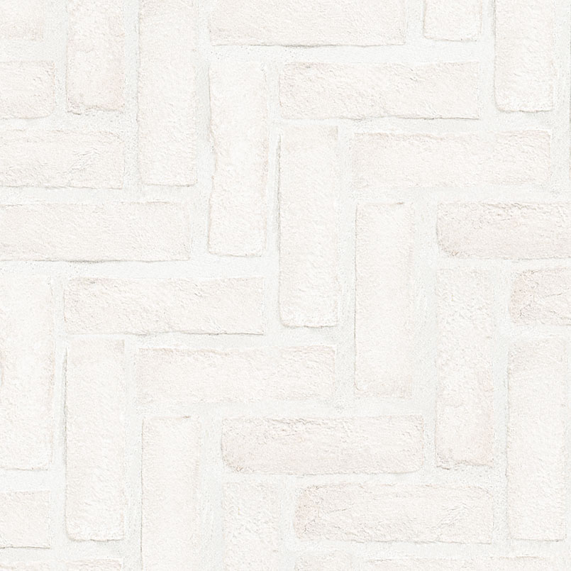 Alpine White Reclaimed Clay Brick - Herringbone Tile ISO