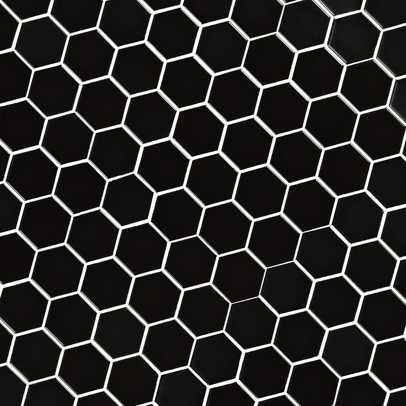 Black 2" Hexagon Matte Iso