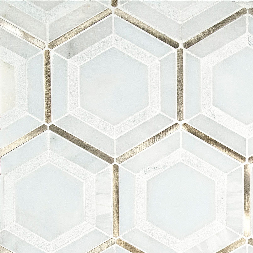 Medici Gold Pattern backsplash tile