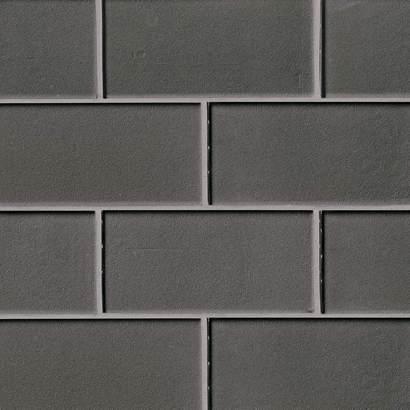 Metallic Gray Subway Tile 3x6 Detail