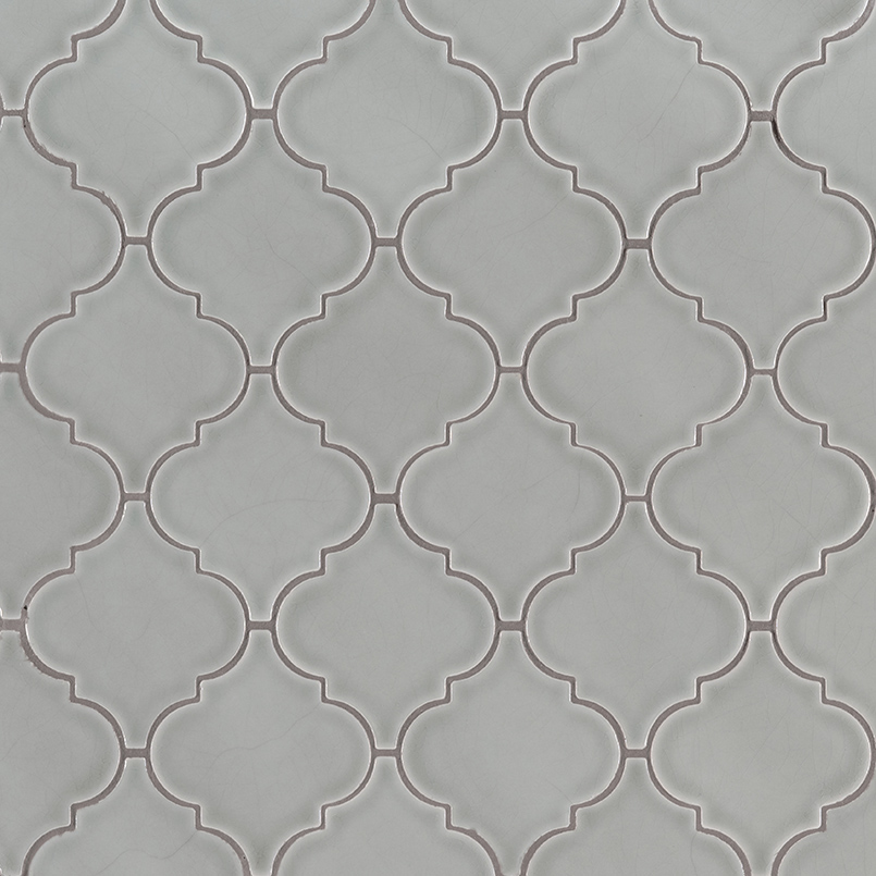 Morning Fog Arabesque Tile Backsplash, Moroccan Tile Backsplash White