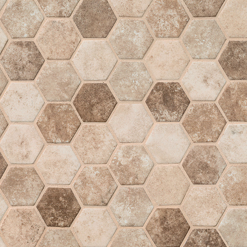 Sandhills Hexagon Mosaic Tile swatch