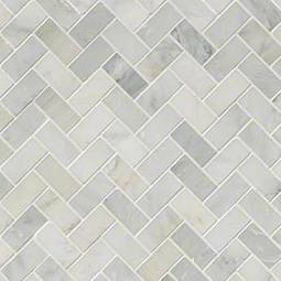 Arabescato Carrara Herringbone Pattern Tile Thumb