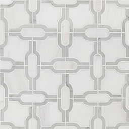 Bianco Gridwork Geometric Tile