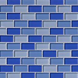 BLUE BLEND BRICK GLASS 1X2X8MM