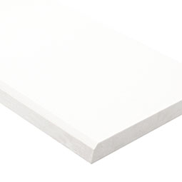 Bright White 4x24x0.62 Double Beveled Polished Threshold