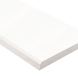 Bright White 6x36x0.62 Double Beveled Polished Threshold