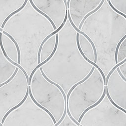 Carrara White Ellipsis Geometric Tile