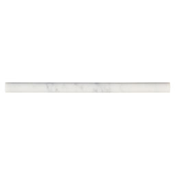Carrara White Pencil Molding Honed