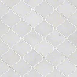 Greecian White Arabesque Pattern Polished Backsplash Tile