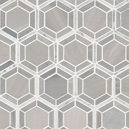 Hexagono Grigio Geometric Tile