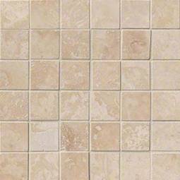 Ivory Travertine 2x2 Honed and Filled in 12x12 Mesh