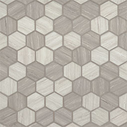 Silva Oak Hexagon Glass Tile
