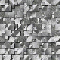 Silver Aluminum Metal 3D Pattern Metal Tile