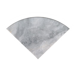 Turkish Carrara 9" Radius Polished Cornershelf Tile Thumb