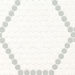 White & Gray Hive Pattern Matte