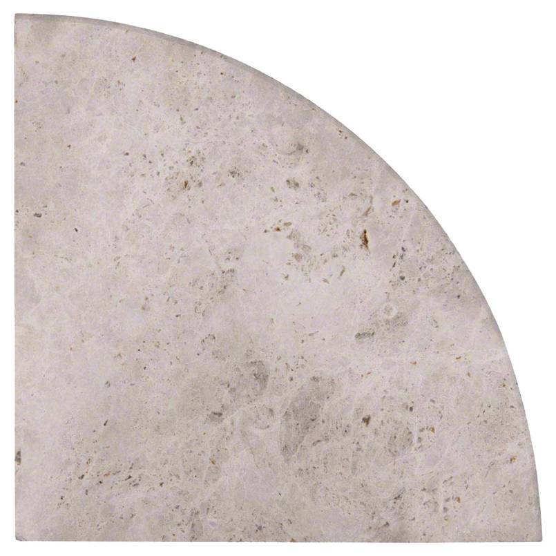 Tundra Gray 9" Radius Cornershelf Polished Detail