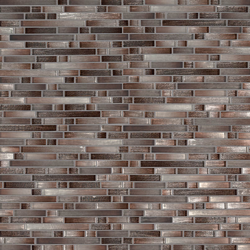 Akaya Copper Interlocking Glass Tile variation