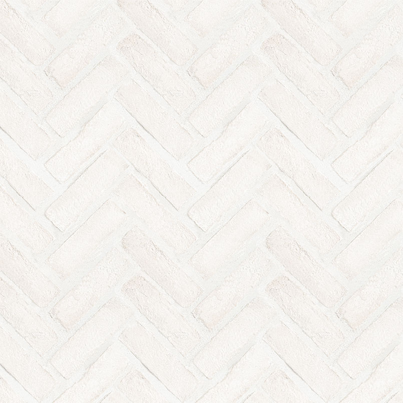 Alpine White Reclaimed Clay Brick - Herringbone Tile Variation