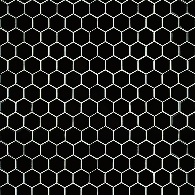 Black 2" Hexagon Glossy Variation