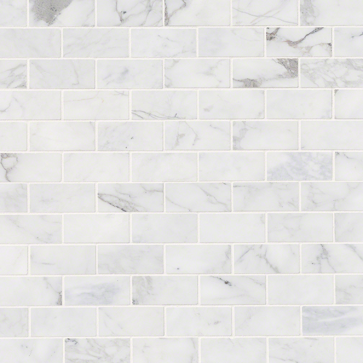 Calacatta Cressa White Subway Tile 2x4  Variation