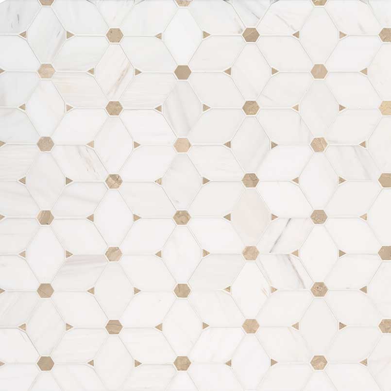 Cecily Pattern Marble Tile - MSI Backsplash Tile