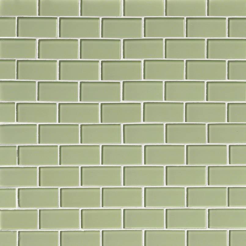 Mint Green Glass Subway Tile 2x4 Variation