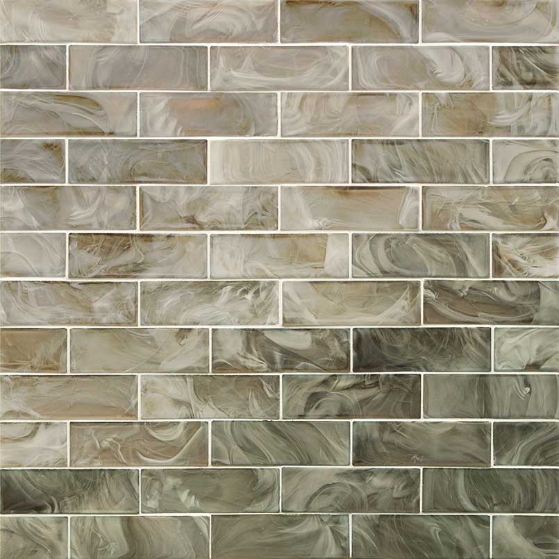 Opalina Glass Subway Tile 2x6 variation