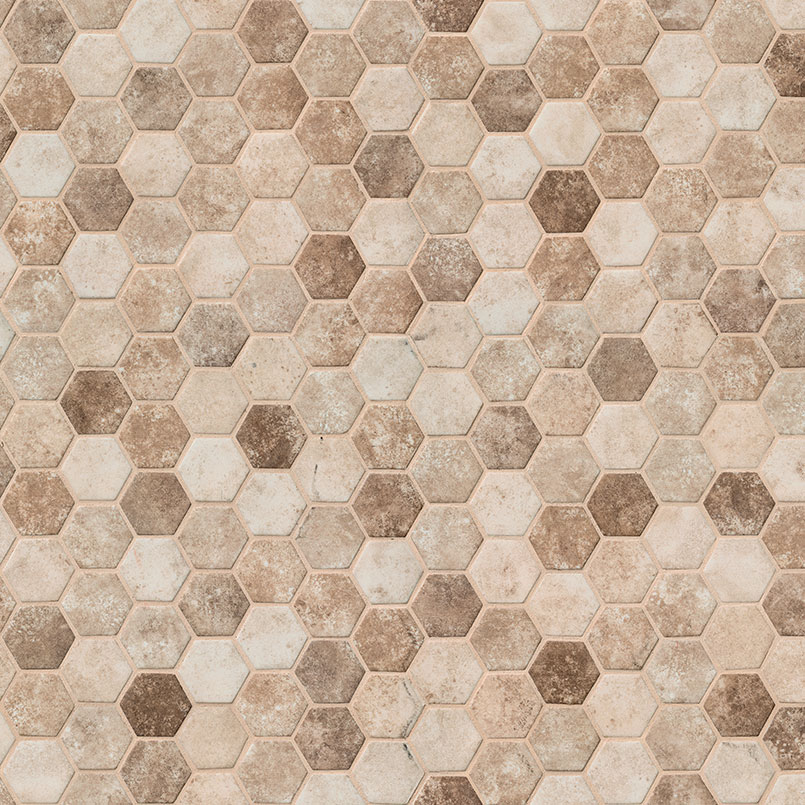 Sandhills Hexagon Mosaic Tile variation