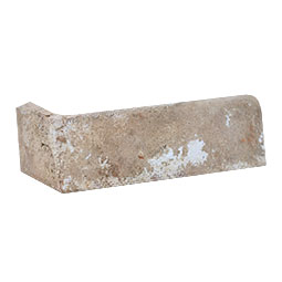doverton gray clay brick 2.25x7.5 corner