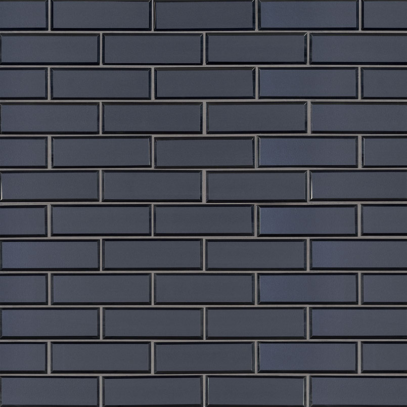 Vague Blue Subway Tile variation