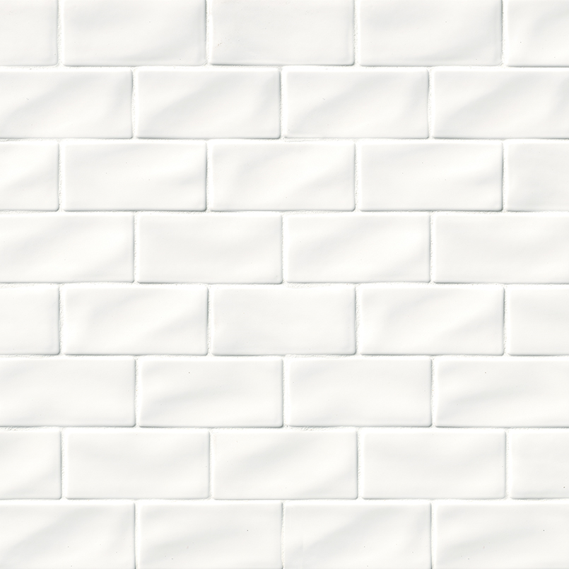 Whisper White Subway Tile 3x6  Variation