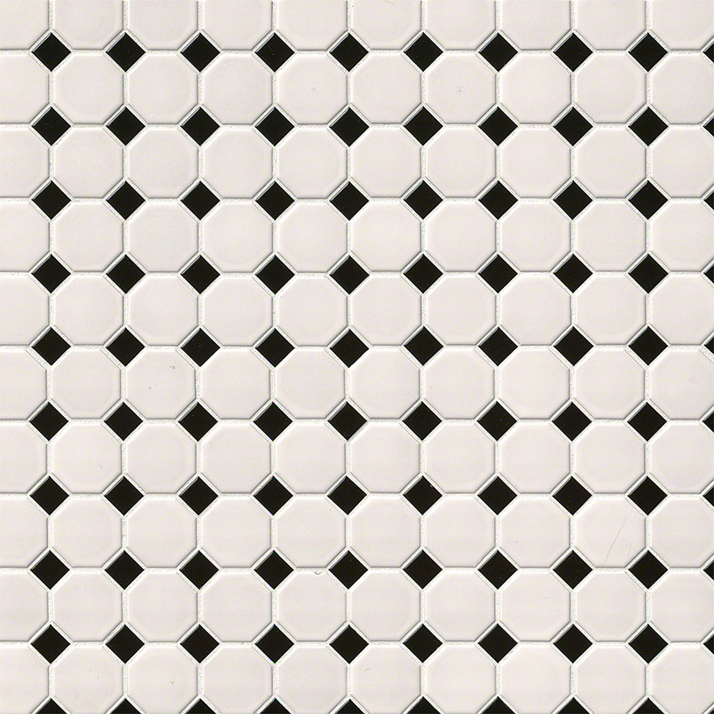 White And Black Matte Octagon Variation