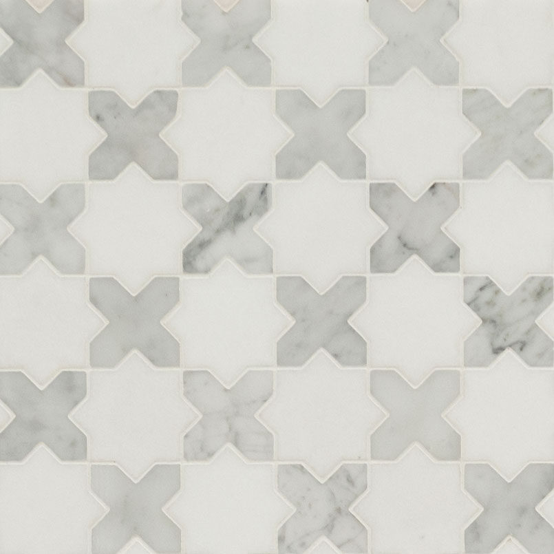 Vera Anne Pattern Polished Tile Detail