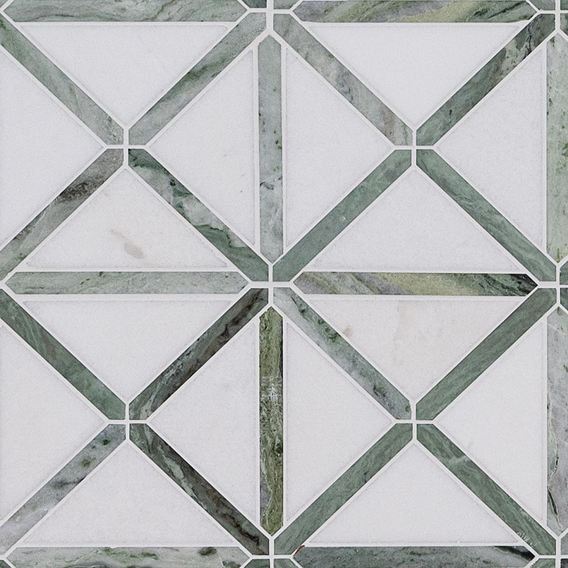 Verdant Green Geometrica Pattern Pol