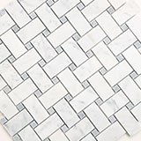 Carrara White Basketweave Pattern Honed Video