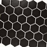 Black 2" Hexagon Matte
