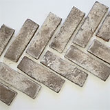Doverton Gray Clay Brick Tile - Herringbone swatch