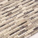 Emperador Marble Blend Bamboo Pattern Tile Video