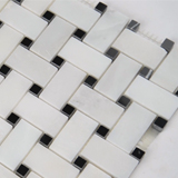 Greecian White Basketweave Pattern Polished Tile Video
