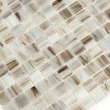 Iridescent Ivory Glass Pool Tile