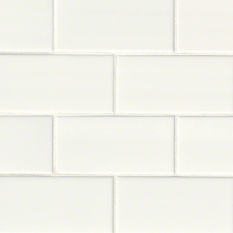 White Ceramic Subway Tile 3x6 Msi, Matte Vs Glossy White Subway Tile Backsplash