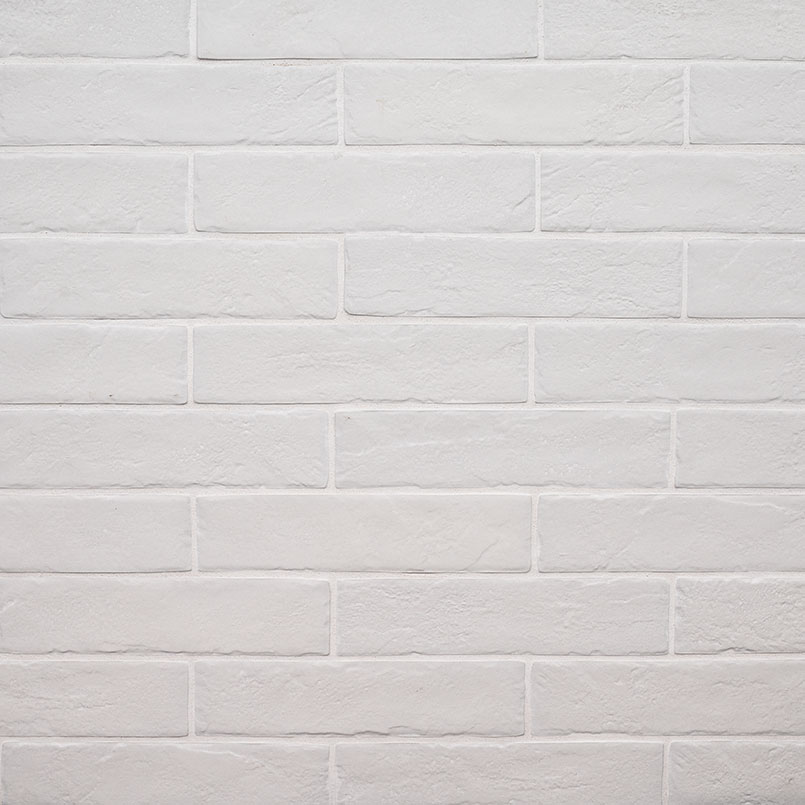 Brickstone White 2x10 Brick Tile swatch