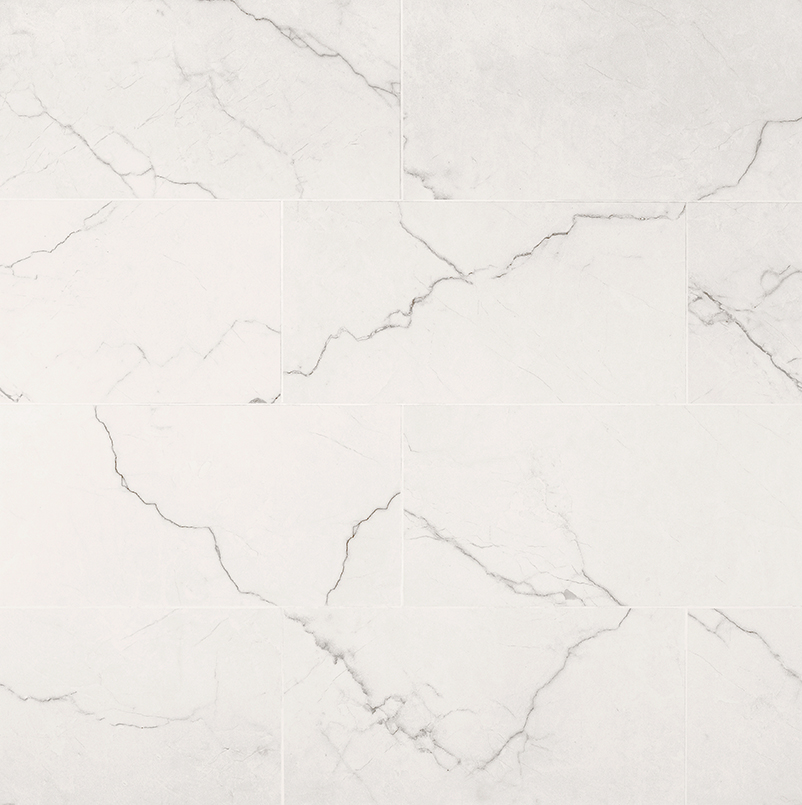 MSI Brighton Grey 12x12" Polished Porcelain Hexagon Tile - Marble Look Mosaic For Bathroom, Kitchen Backsplash & Floor