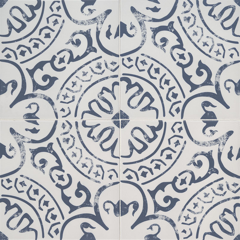 Kenzzi Indigo Encaustic Tile Detail