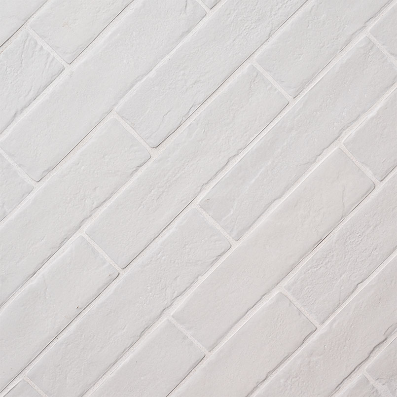 Brickstone White 2x10 Brick Tile 