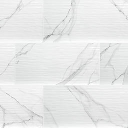 Dymo Statuary Stripe White 12x24 Wall Tile