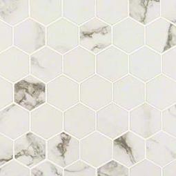 Pietra Statuario 2” Hexagon Matte Porcelain Tile