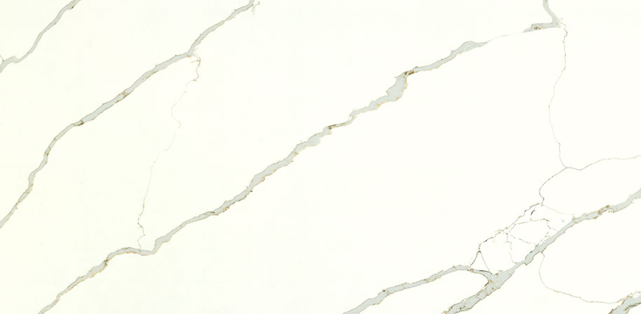 New Calacatta Laza Gold Quartz Slab Sample