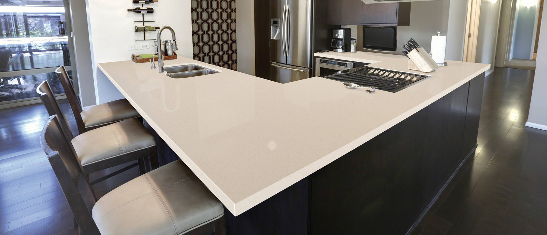 Pebble Rock Beige Quartz Countertops Q Premium Natural Quartz